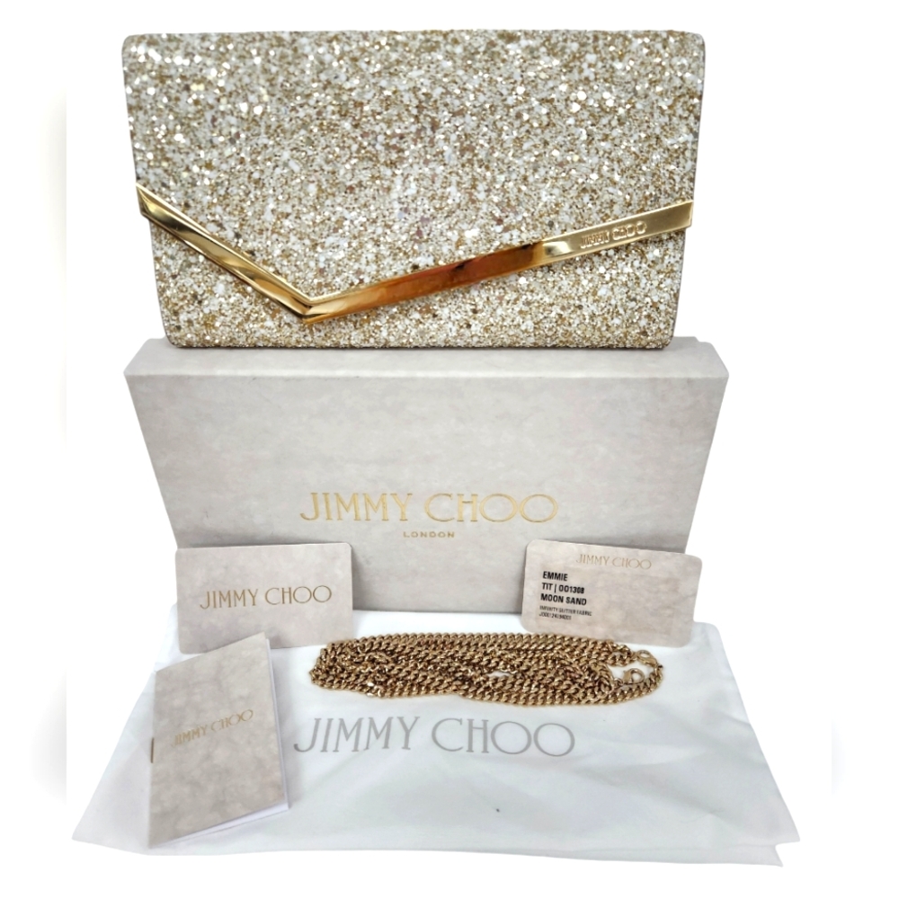 Jimmy Choo Emie Glitter Embelished Clutch